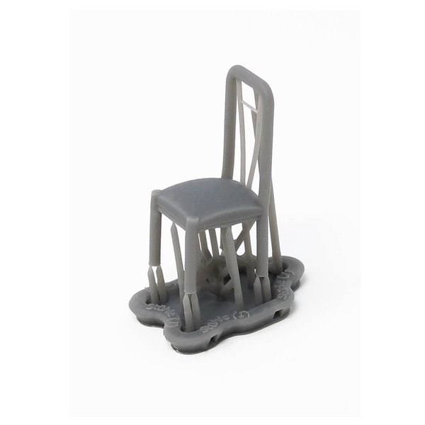 Runder Holztisch mit 4 Stühlen 3D Druck Set 1:35 (3D0009)