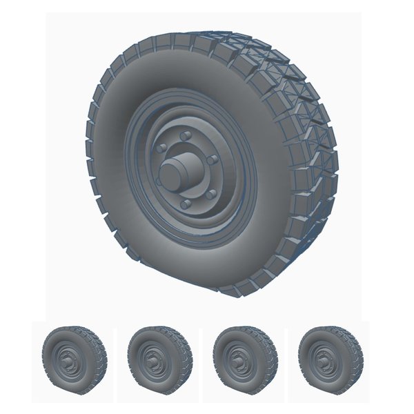Platter Reifen mit Felge Set 4 Stück (3D0037)