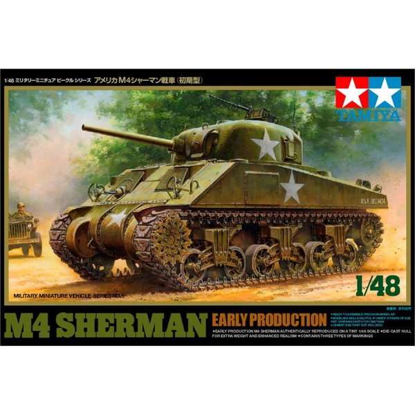 1:48 US Panzer M4 Sherman frühe Produktion Tamiya
