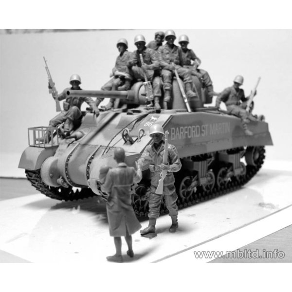The 101st light company - US Paratroopers & British Tankmen, France 1944 / 1:35