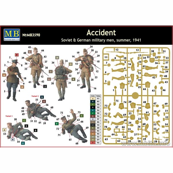 Accident - Soviet & German Soldiers 1941/ 1:35