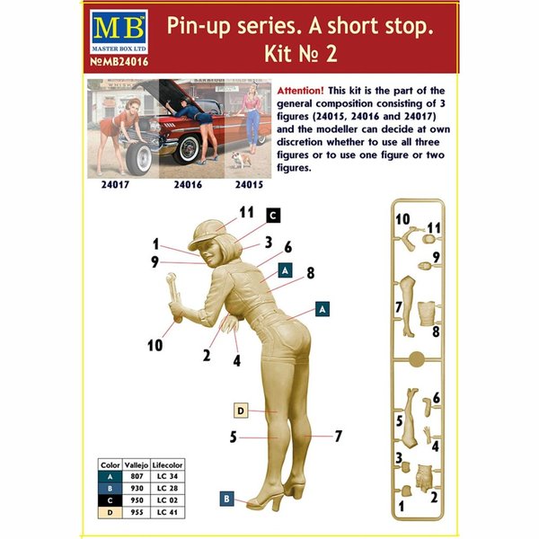 Pin-up series. "A short stop". Kit No. 2 / 1:24
