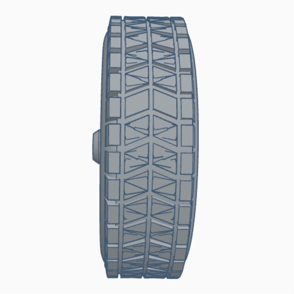 Platter Reifen mit Felge 3D Datei