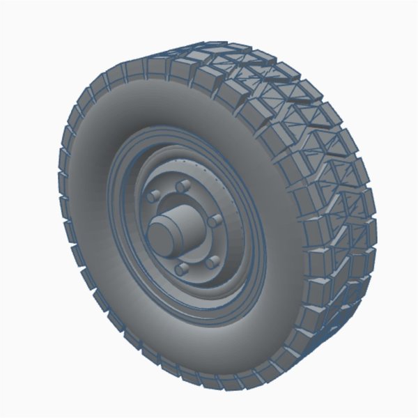 Reifen mit Felge 3D Datei