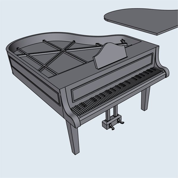 Klavier / Flügel 3D Datei