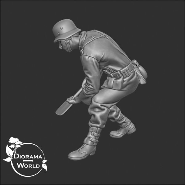 Soldat mit Schaufel deutsch WW2 (verschiedene Maßstäbe zur Auswahl)