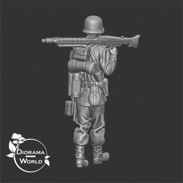 Soldat mit MG42 deutsch WW2 (verschiedene Maßstäbe zur Auswahl)