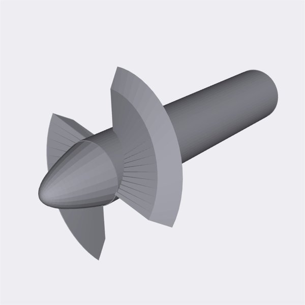 Motor für Boot + Propeller 3D Datei