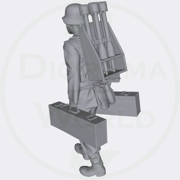 Soldat deutsch mit Kisten / Raketen (Auswahl) - Laser Creation-World 3D0087