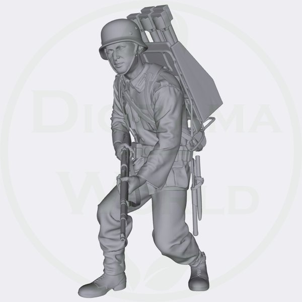 Soldat deutsch mit Waffe / Raketen (Auswahl) - Laser Creation-World 3D0088