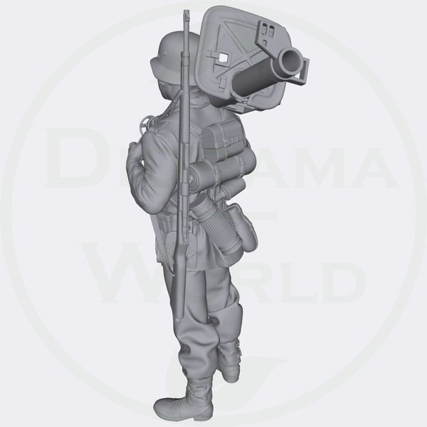 Soldat deutsch stehend mit Raketenpanzerbüchse 54  (Auswahl) - Laser Creation-World 3D0090