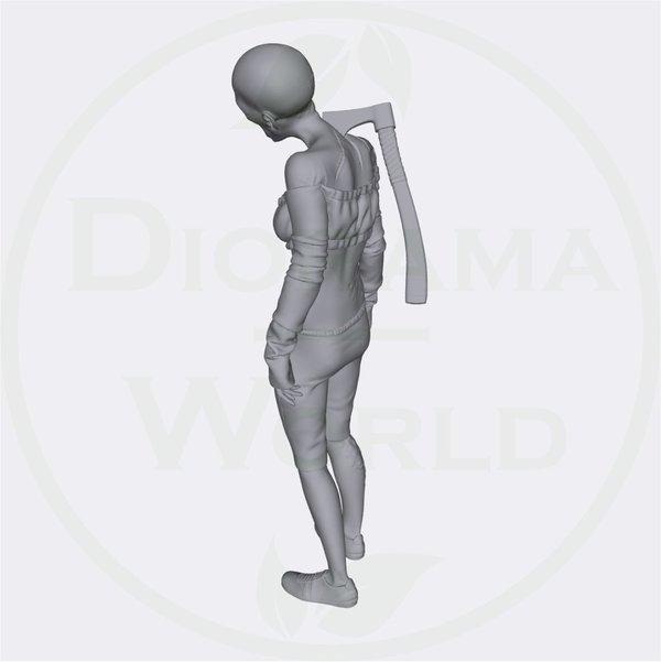 Zombie weiblich (Auswahl) - Laser Creation-World 3D0106
