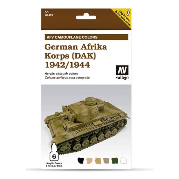 German Afrika Korps 1942-1944 - Vallejo Farbset 78410