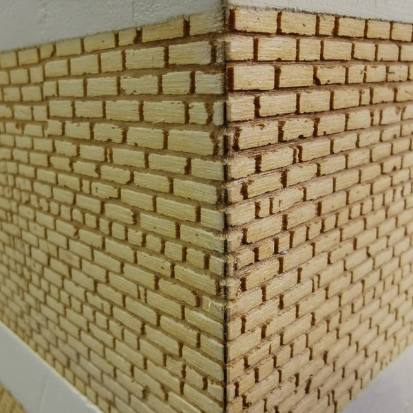 Zubehörteile für den Aufbau einer Brücke in 1:35 - Laser Cut Gebäude aus Holz