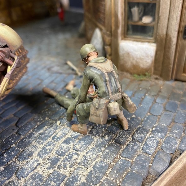 US Soldaten - Verletzter & Sanitäter - 3D Druck Figur - 1:24, 1:35, 1:48, 1:72 - LCW 3D0116