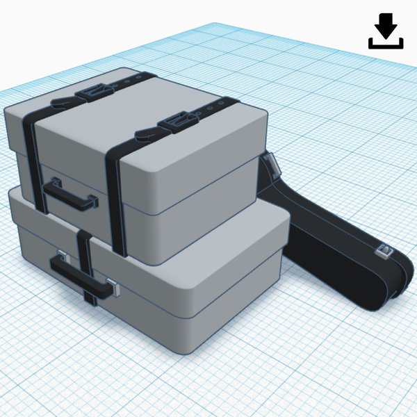Koffer / Gepäck Set - 3D Druck Datei / Download - 0132-s