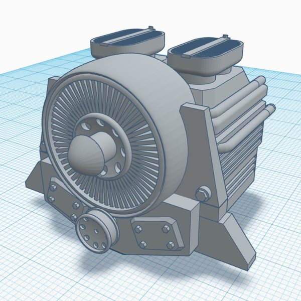 Motor für Fahrzeug - 3D Druck Resin - 1:24, 1:35, 1:48, 1:72 - (3D0127)