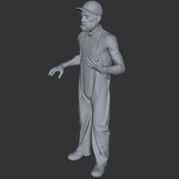 Seemann ohne Steuerrad für Boot - 3D Druck Figur Resin - 1:24, 1:35, 1:48, 1:72 - 3D0131