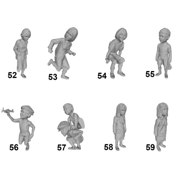 3D Druck Miniaturen für Modellbau zur Auswahl über 50 Posen