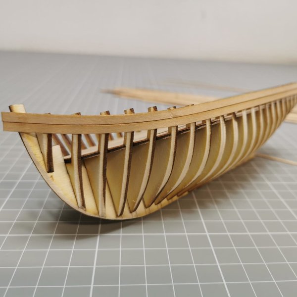 1:48 Fischerboot No.2 Laser Cut Bausatz aus Holz zum selberbauen