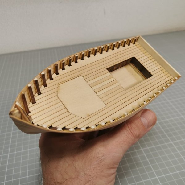 1:48 Fischerboot No.2 Laser Cut Bausatz aus Holz zum selberbauen