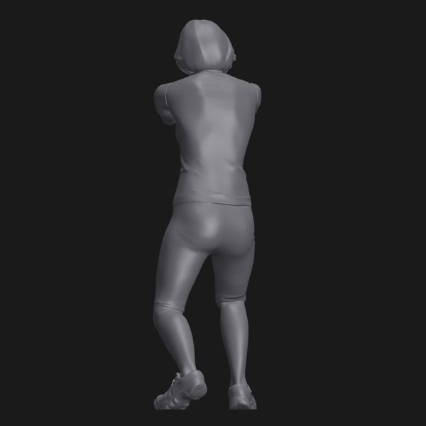 Frau mit Pistole - 3D Druck Figur Resin - 1:24, 1:35, 1:48, 1:72 - 3D0138