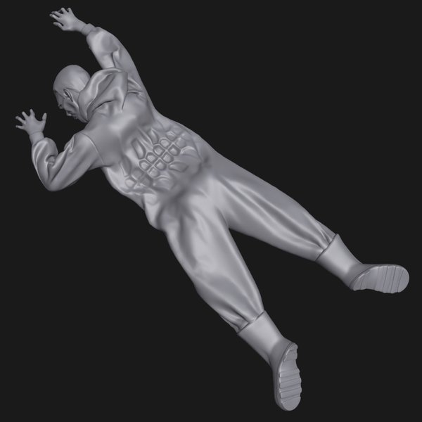 Zombie überfahren - 3D Druck Figur Resin - 1:72 - 3D0144