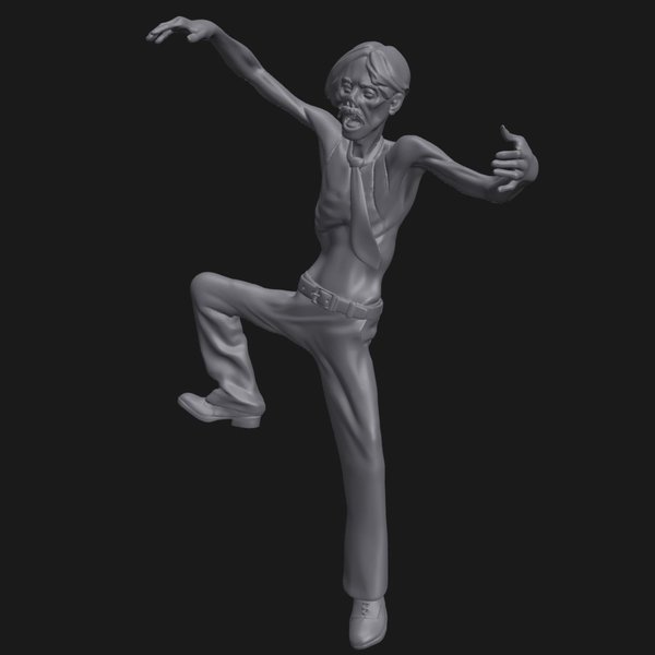 Zombie klettert - 3D Druck Figur Resin - 1:24 - 3D0149