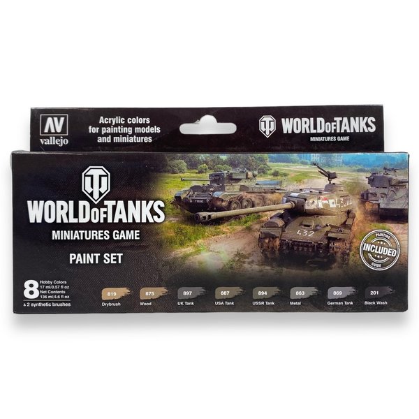 Vallejo 70.245 - World of Tanks Miniatures Games Paint Set - Farbset 8 x 17ml