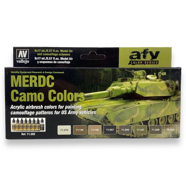 Vallejo 71.202 - MERDC Camo Colors - Farbset Model Air / 8 x 17ml