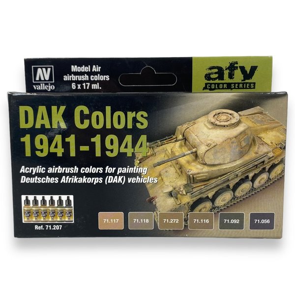 Vallejo 71.207 - DAK Colors 1941-1944 - Farbset Model Air / 6 x 17ml