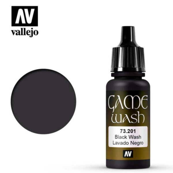 Vallejo Game Wash - Black 18ml - 73201