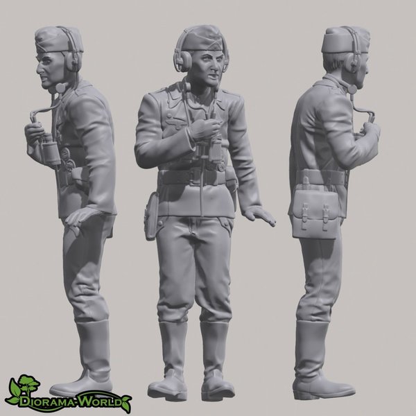 Deutscher Panzerkommandant WW2 - Resin Figur - 1:32