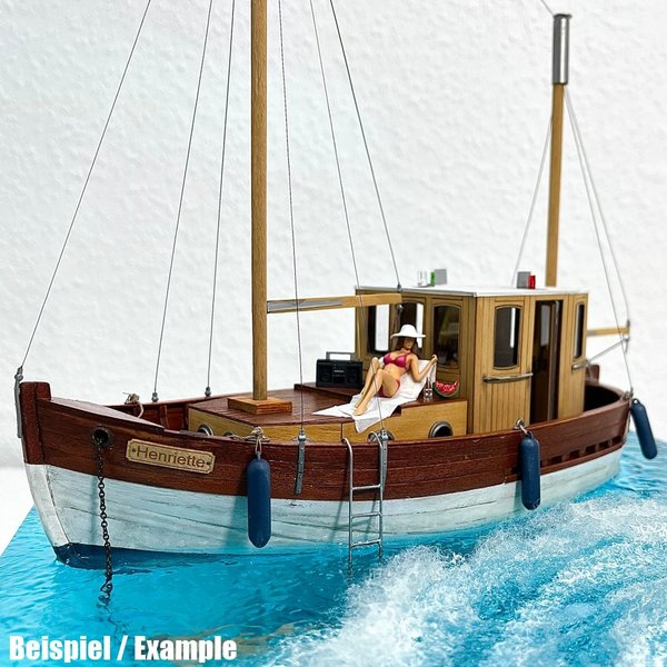 1:35 Edles Holzboot - Laser Cut Bausatz aus Holz zum selberbauen
