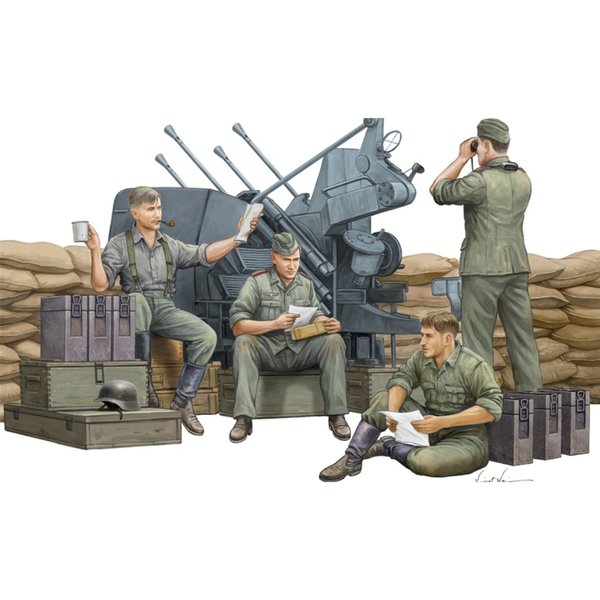 German Anti-Aircraft Gun Crew 1:35 - 4 Figuren - Trumpeter 00432