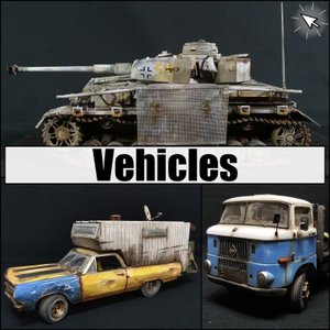 High-quality vehicles for model builders. We have different categories. Browse our tanks before/after 1945 (WW2). We call these tracked vehicles or wheeled vehicles. Here, too, the subdivision into cars and trucks for civil model making. You can use these on your diorama. Modeling accessories from the Diorama-World online shop. Fast delivery, low prices and secure payment.